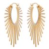 Doves Diamond Sculptural Fan Earrings in Yellow Gold
