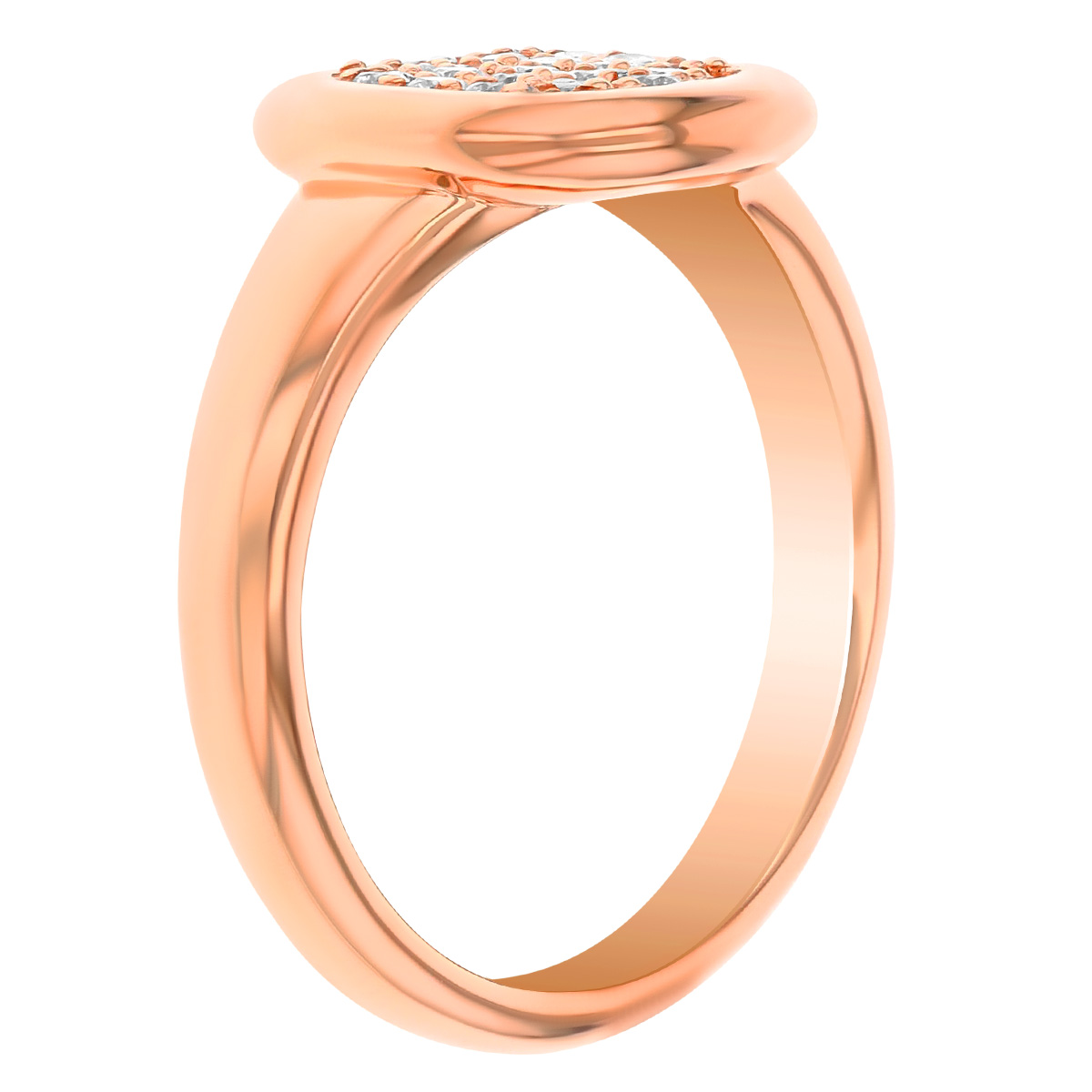 Diamond Pavé Cushion Shape Ring in Rose Gold