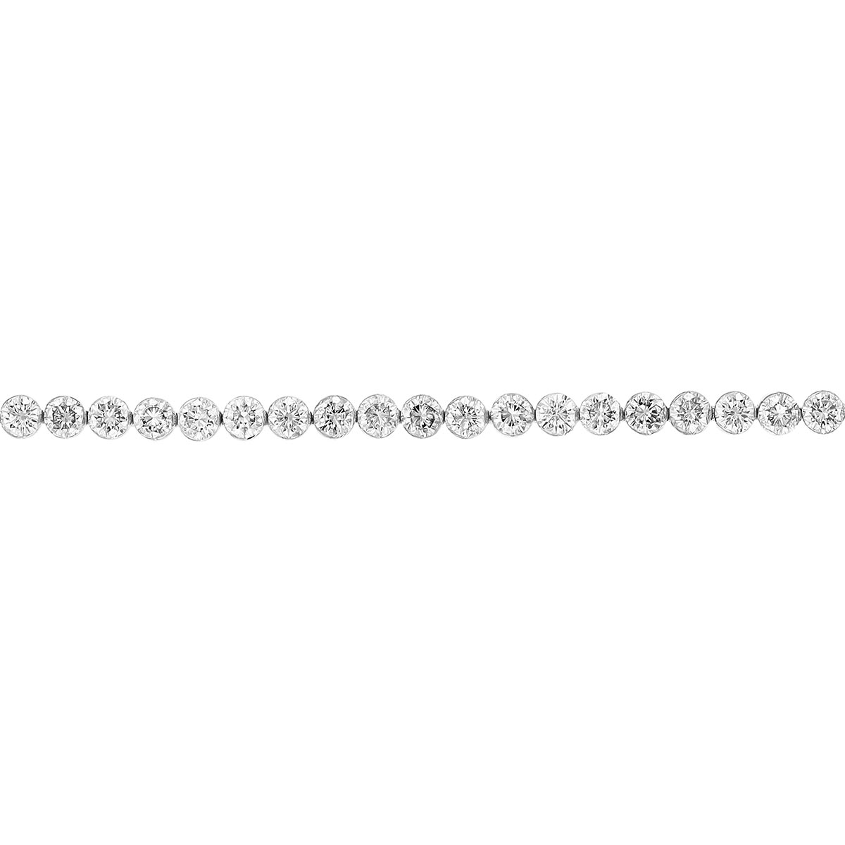 Round Diamond Tennis Bracelet in White Gold, 7