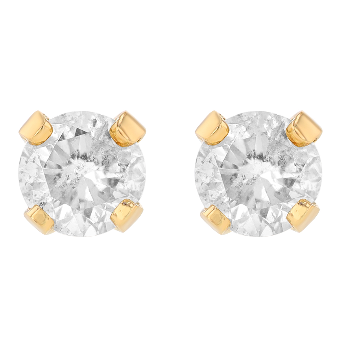 Children's Diamond Stud Earrings in Yellow Gold