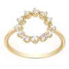 Zoe Chicco Diamond Open Circle Ring in Yellow Gold