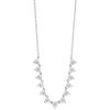 Diamond Trio Cluster Triangle Pattern Necklace in White Gold