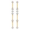 Diamond & Yellow Gold Bar Drop Earrings