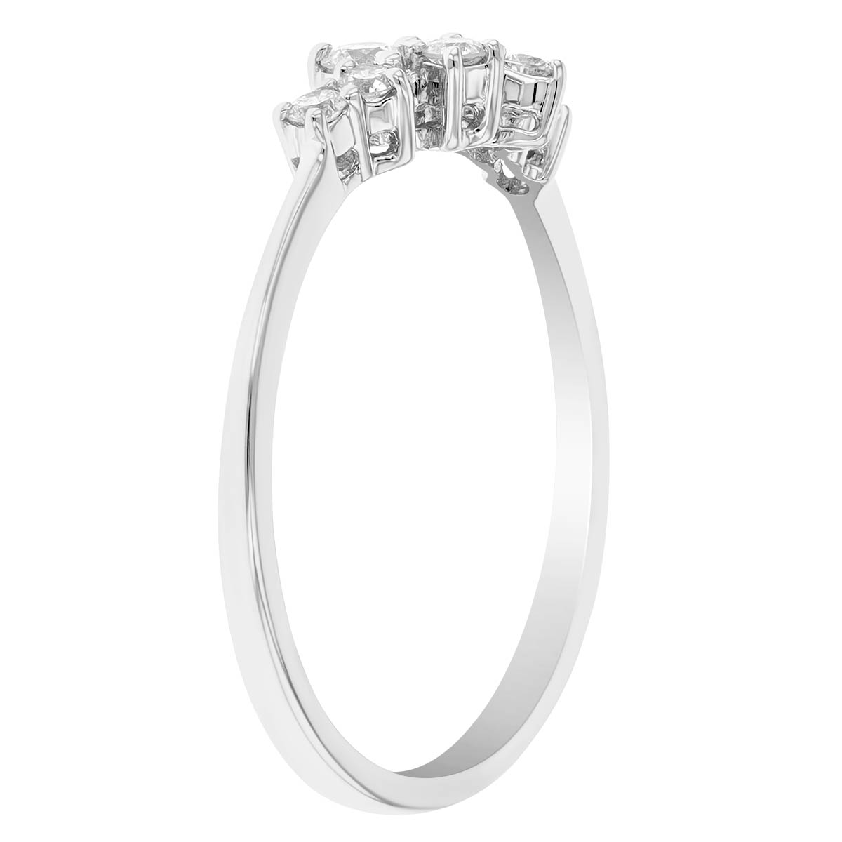 Round Diamond Cluster Ring in White Gold
