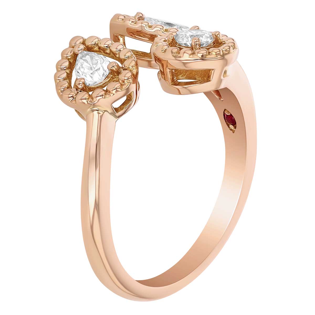 Roberto Coin Dolce Three Stone Diamond Ring in 18K Gold