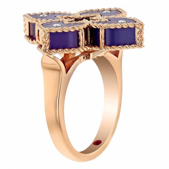 Roberto Coin Venetian Princess Purple Titanium Diamond Flower