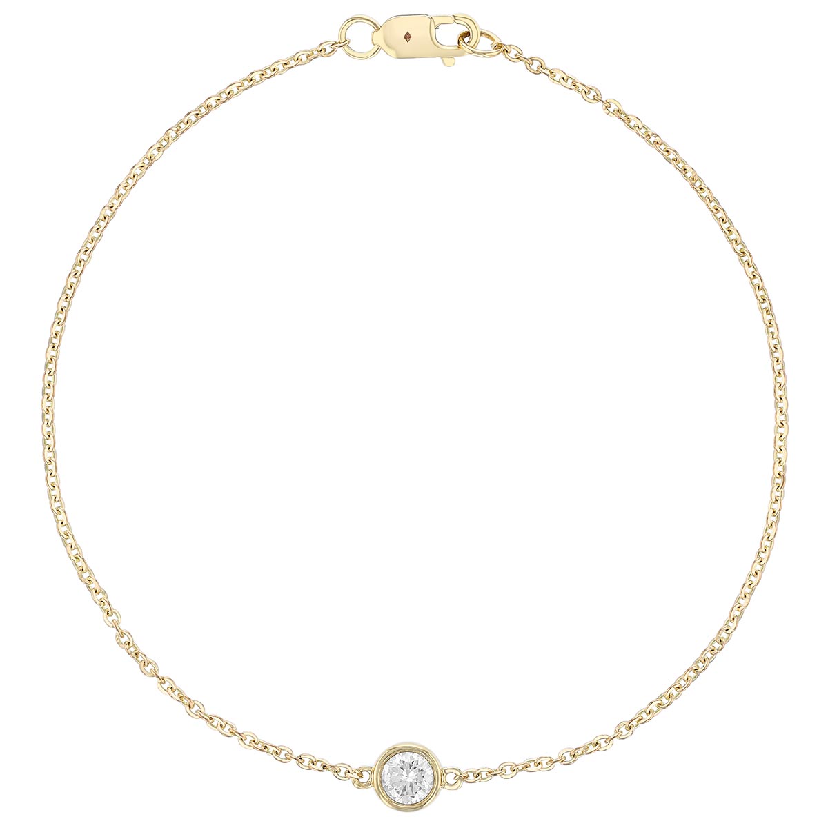 Borsheims Signature Collection Diamond Single Station Bracelet in 14K Gold, 0.24 cttw