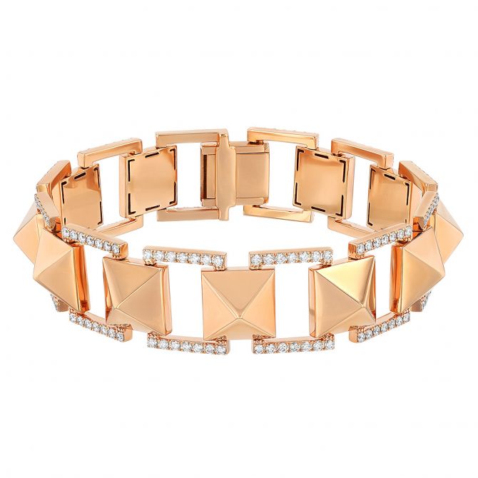 18KRG Diamond Link Bracelet