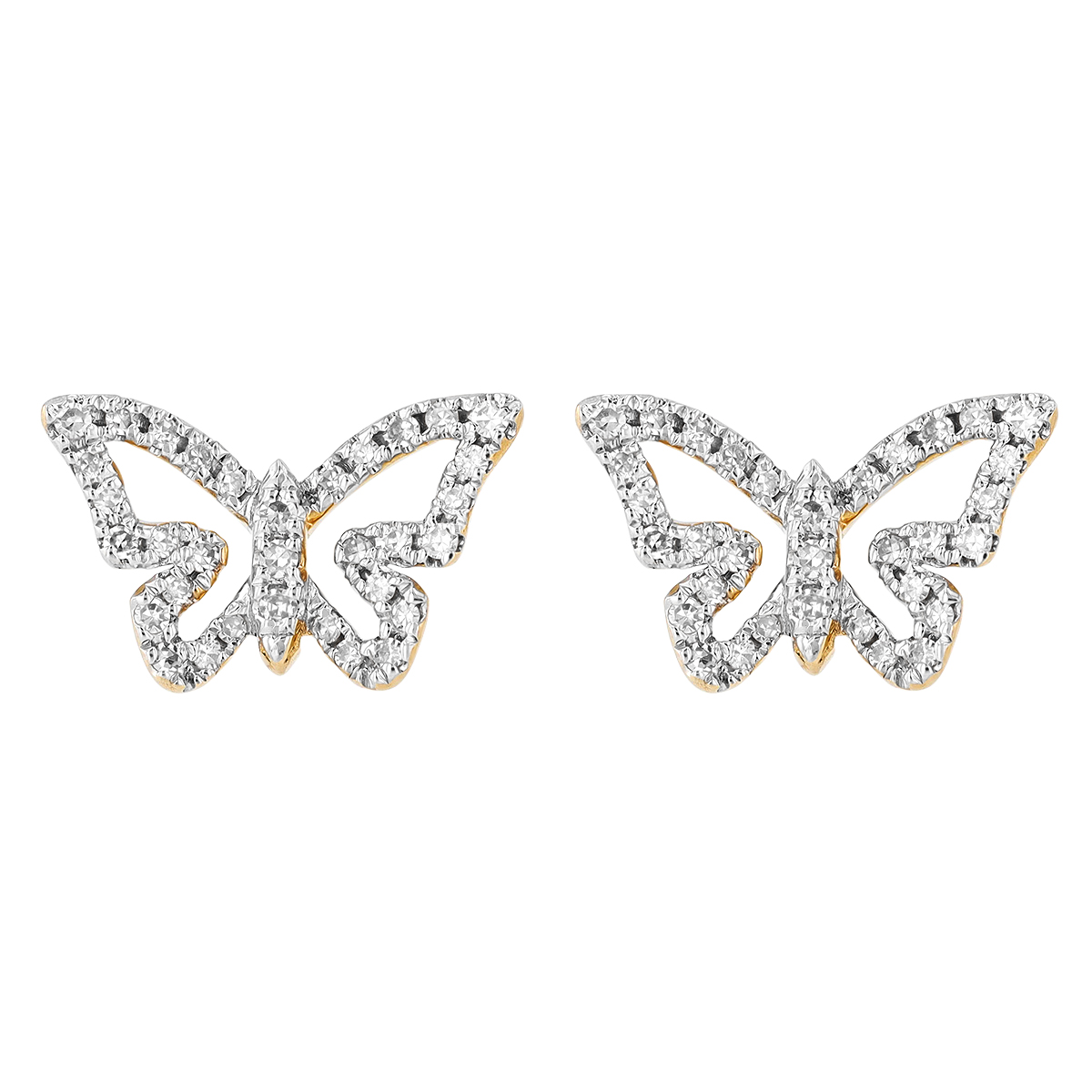 14KYG Diamond Butterfly Earrings