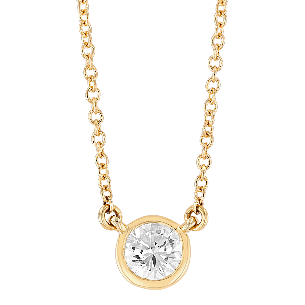 14KYG Diamond Solitaire Necklace