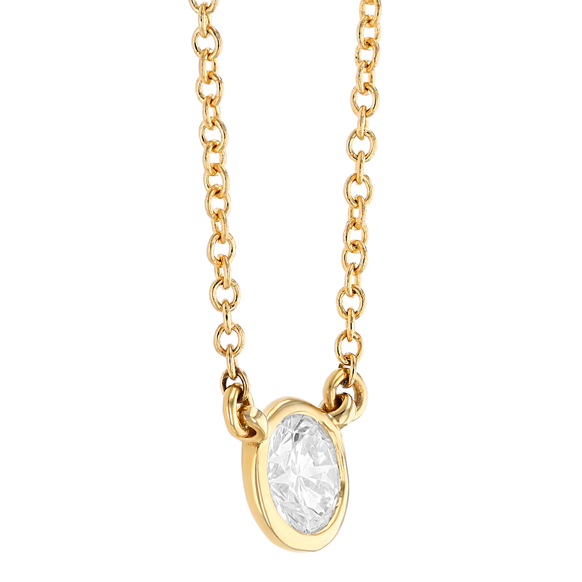 14KYG Diamond Solitaire Necklace