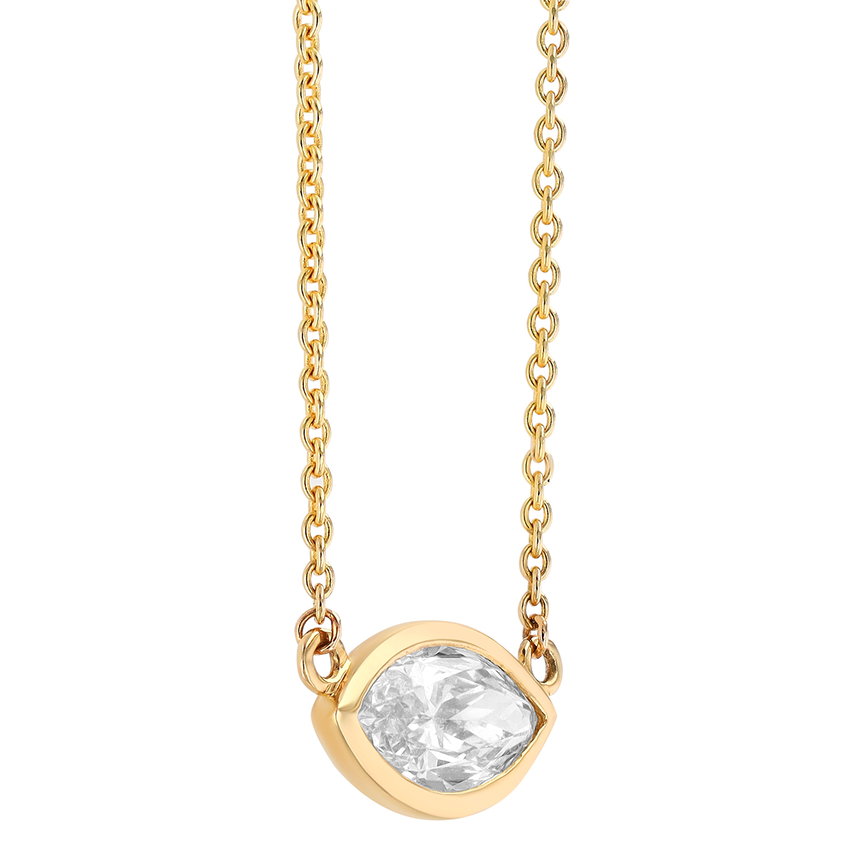 14KYG Diamond Solitaire Necklace