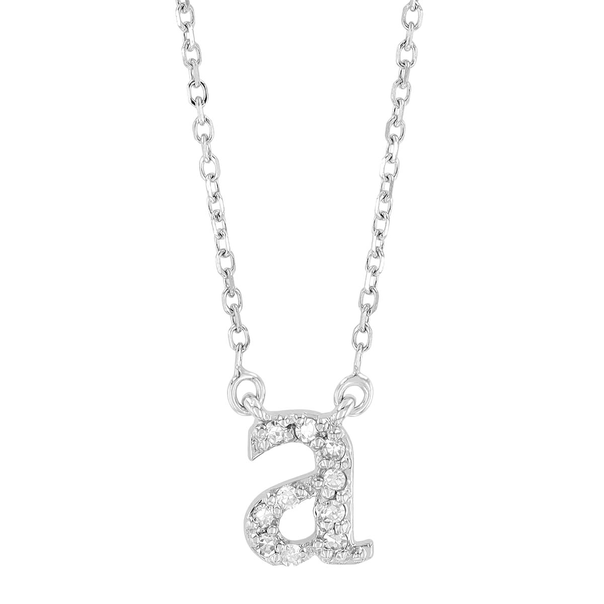 White Gold Diamond Initial Pendants