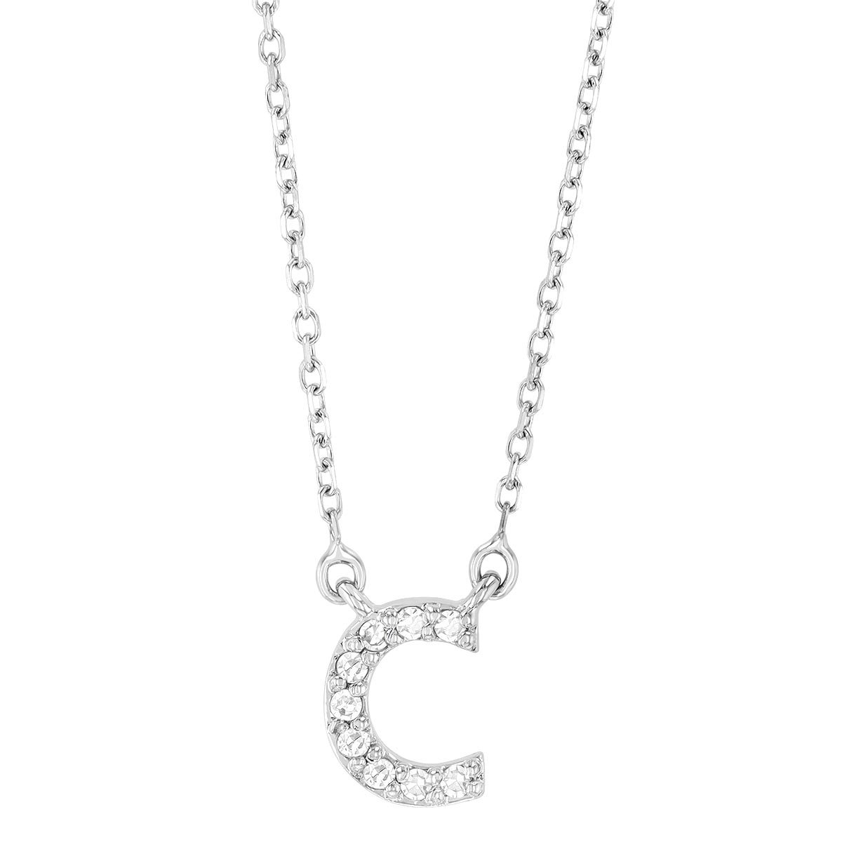 White Gold Diamond Initial Pendants