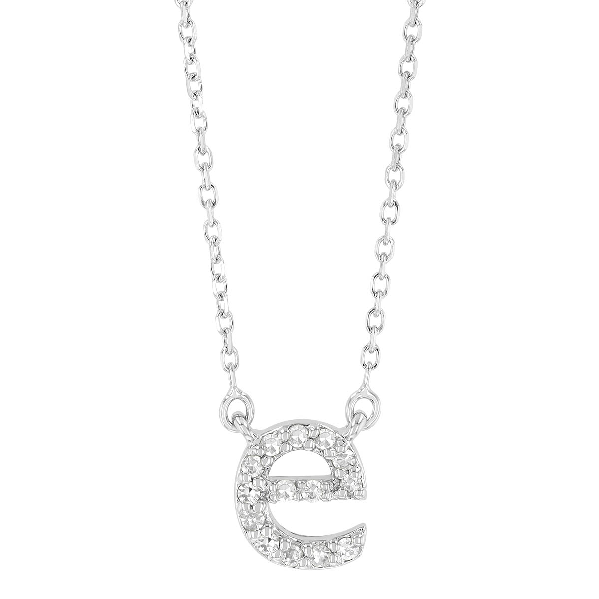 White Gold Diamond Initial Pendants