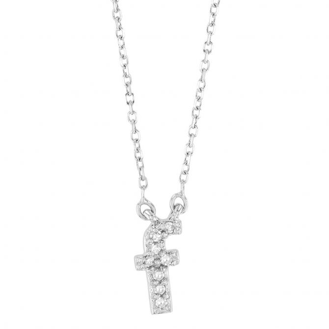 White Gold Diamond Initial Pendants