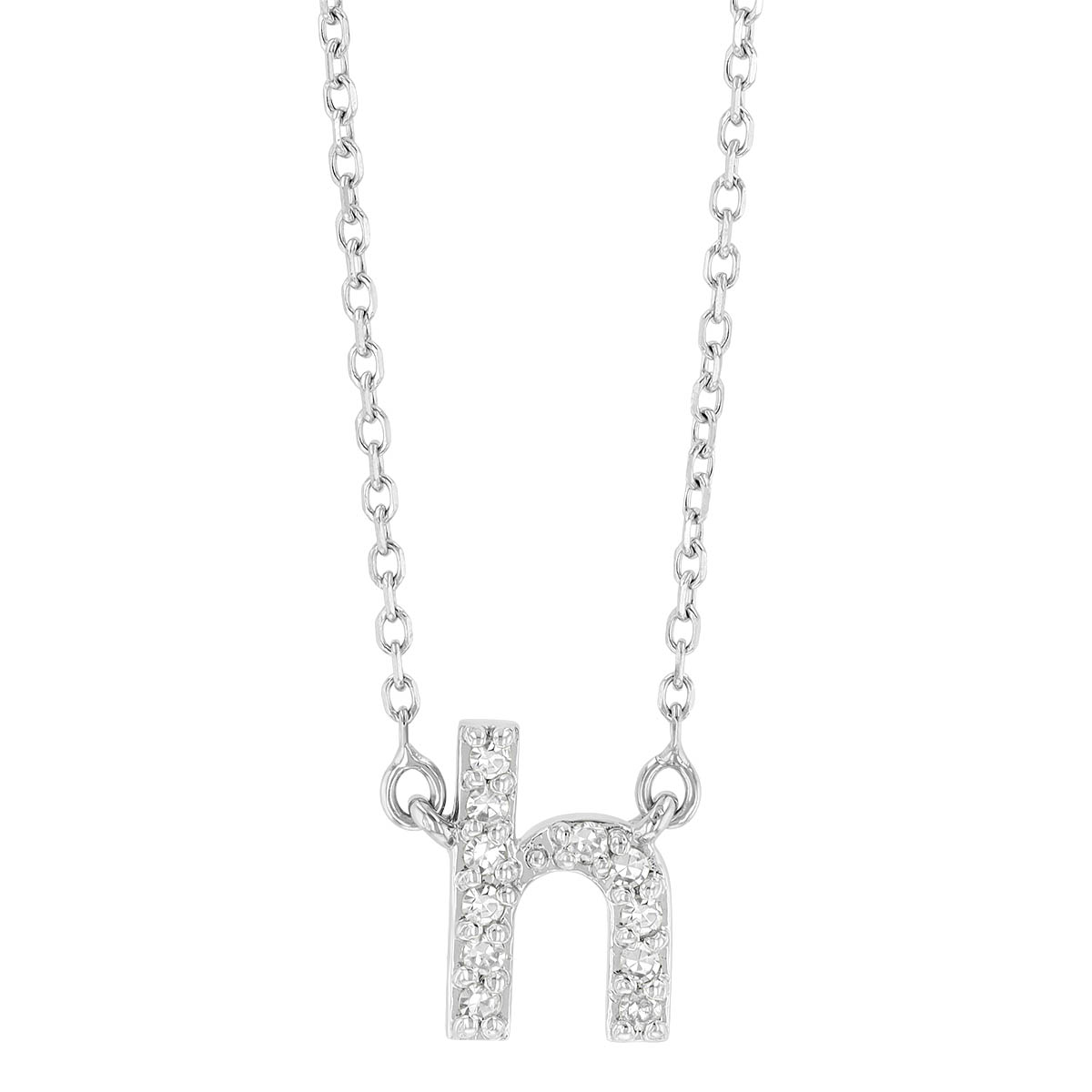 White Gold Diamond Initial Pendants