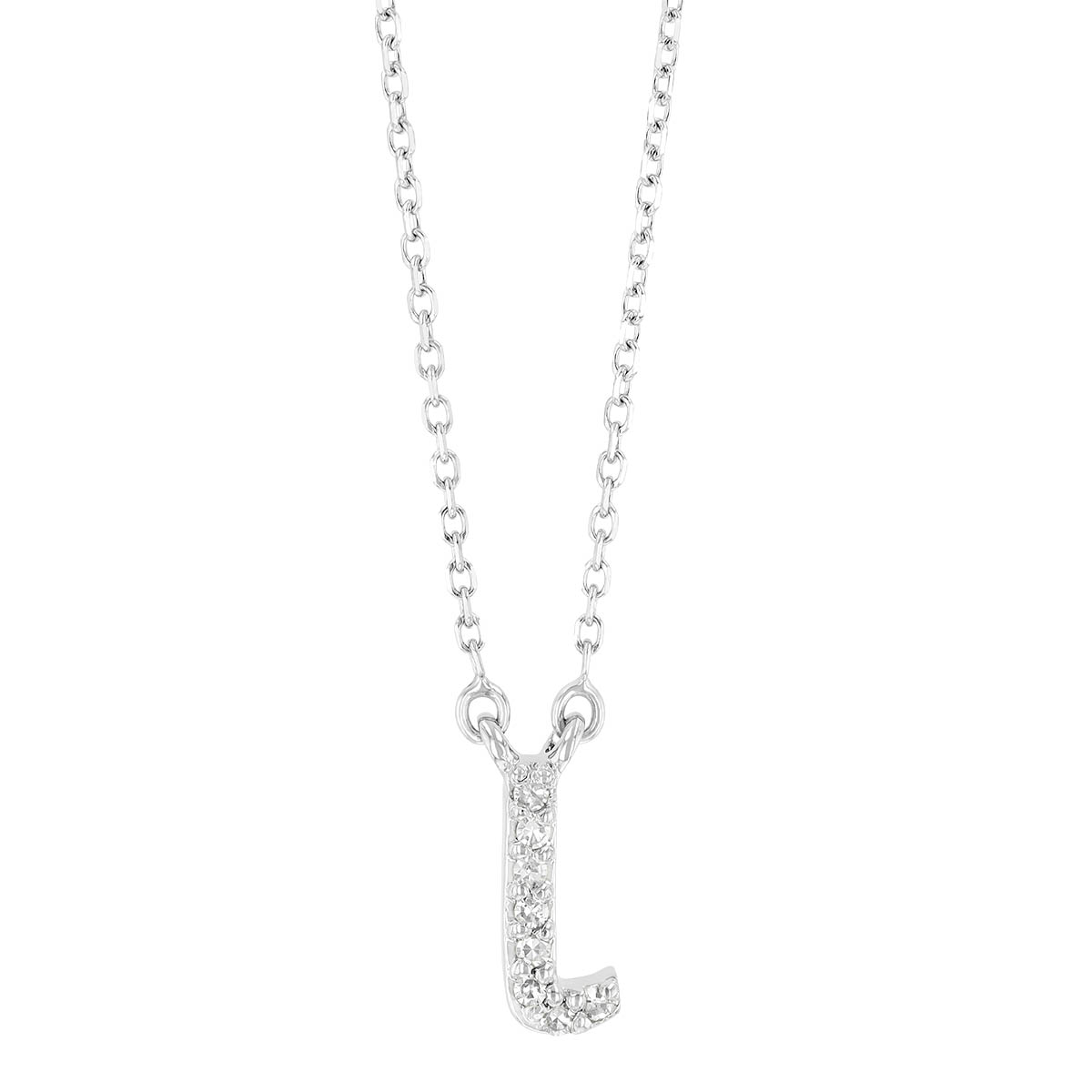 White Gold Diamond Initial Pendants