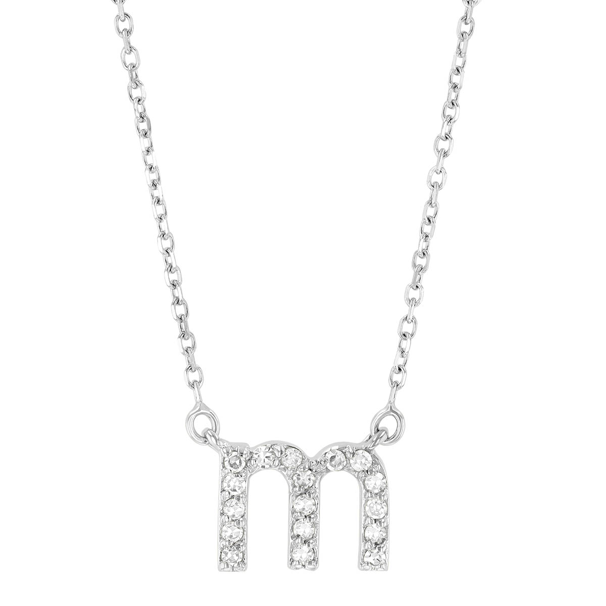 White Gold Diamond Initial Pendants