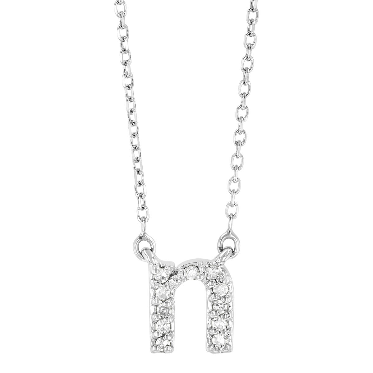 White Gold Diamond Initial Pendants