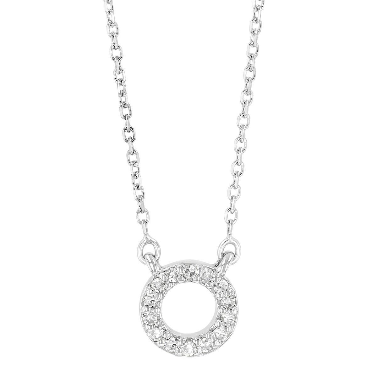 White Gold Diamond Initial Pendants