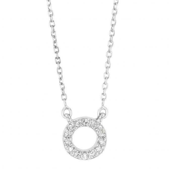 White Gold Diamond Initial Pendants