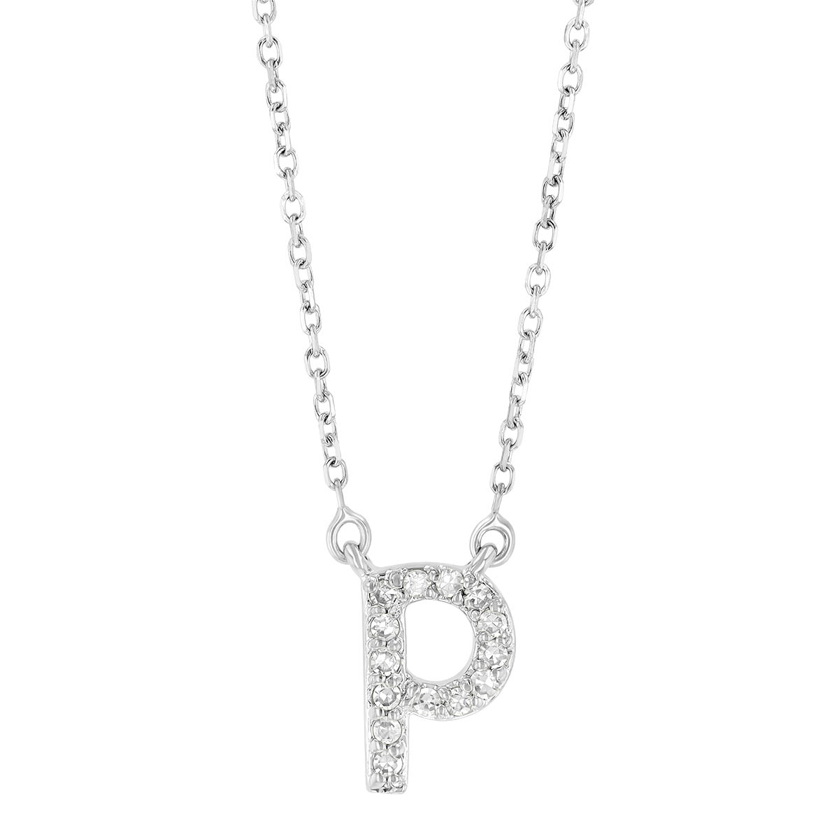 White Gold Diamond Initial Pendants
