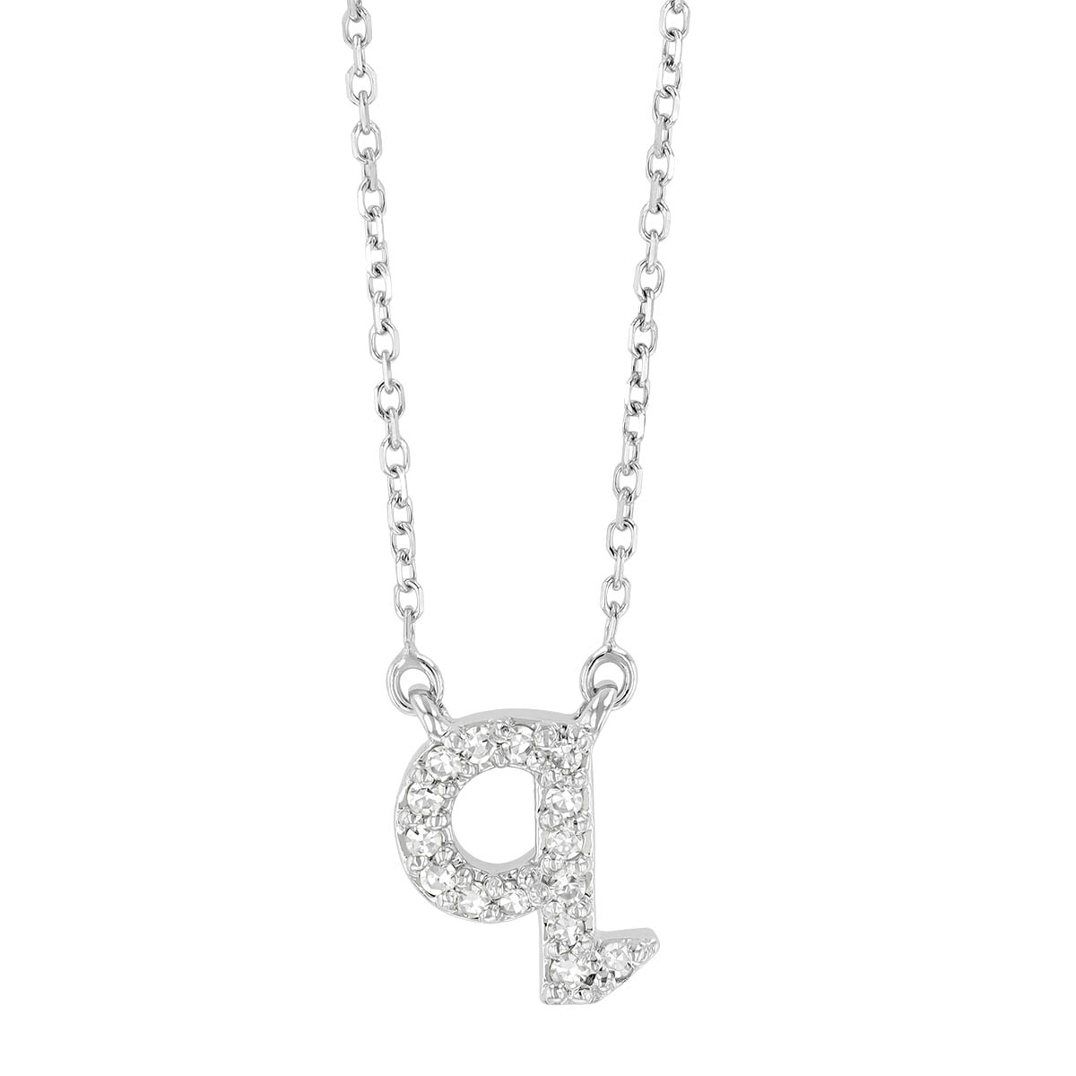 White Gold Diamond Initial Pendants