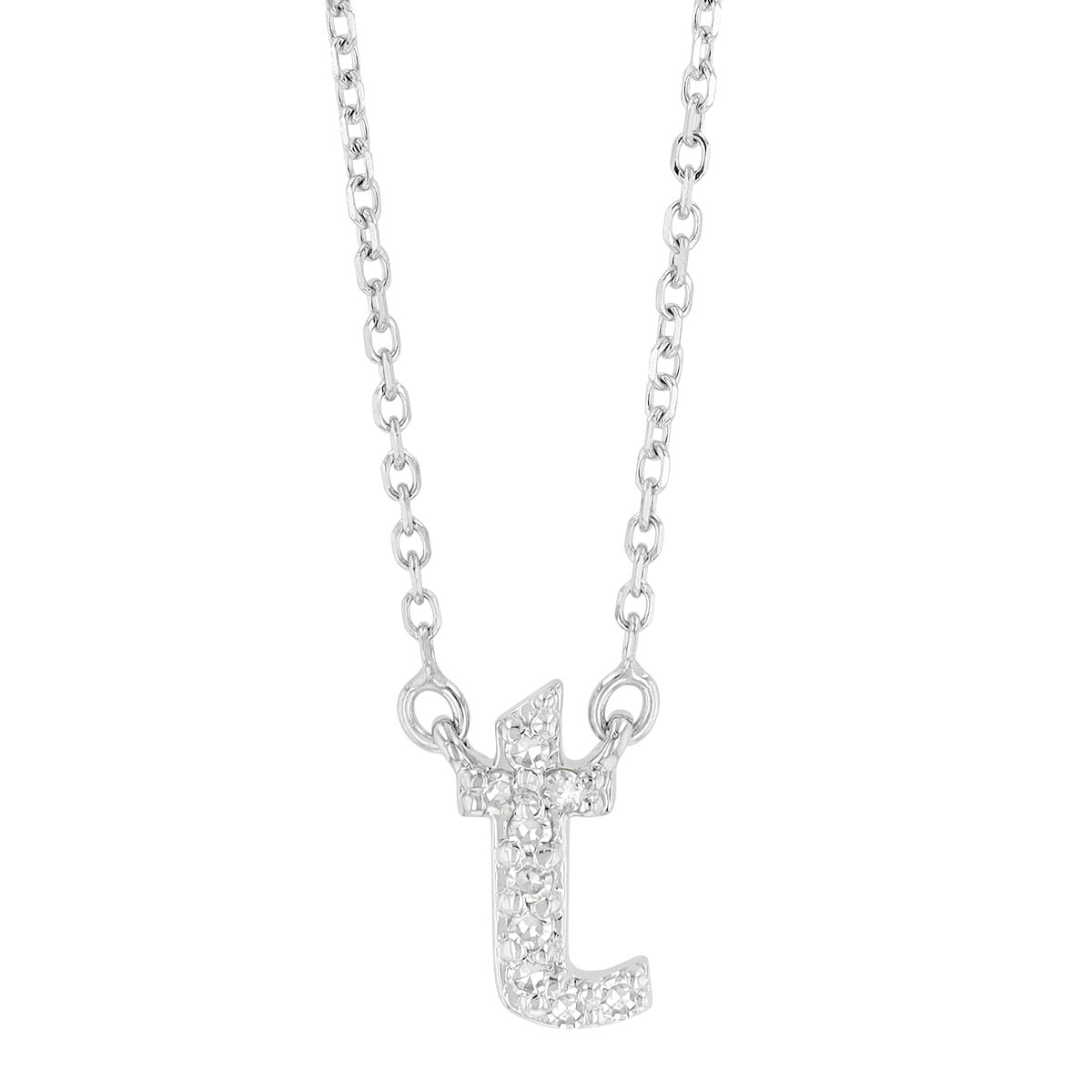 White Gold Diamond Initial Pendants