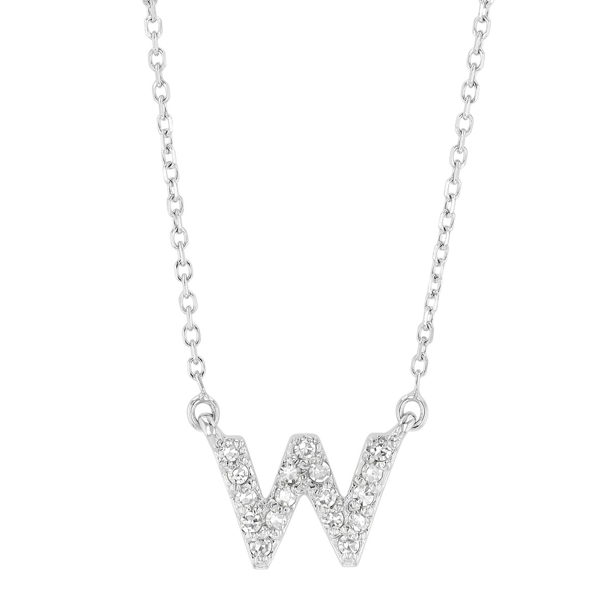 White Gold Diamond Initial Pendants