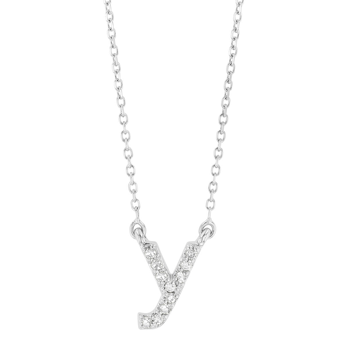 White Gold Diamond Initial Pendants