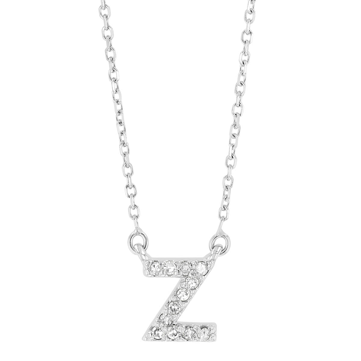 White Gold Diamond Initial Pendants