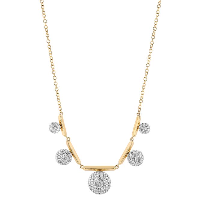Phillips House Large Graduated Diamond Infinity Offset Station Necklace