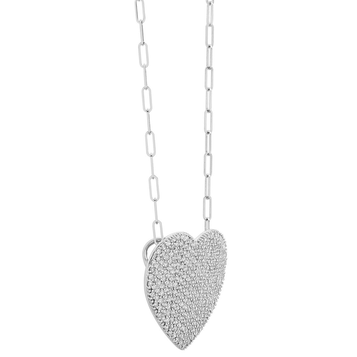 Phillips House Diamond Pavé Heart Pendant in White Gold, 18