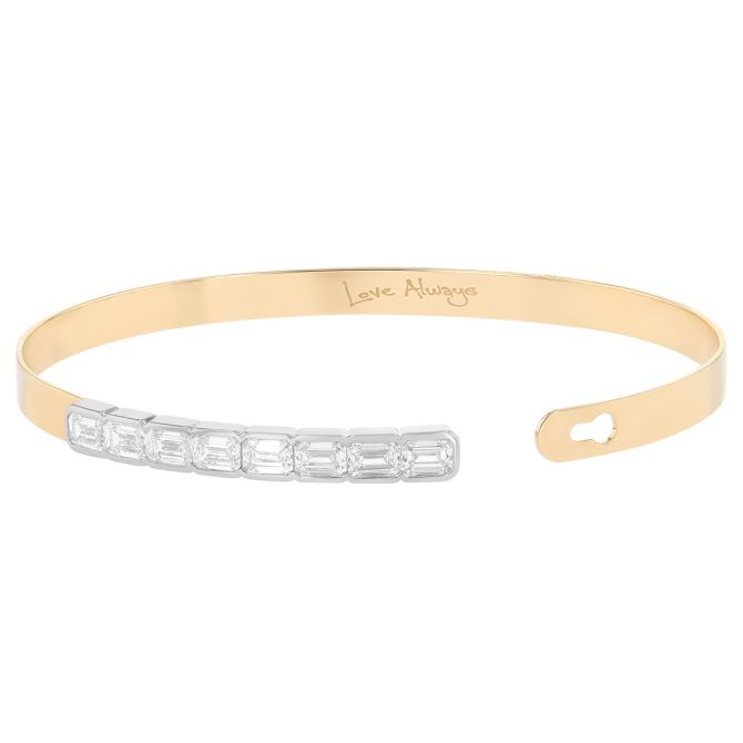 Phillips House Love Always Emerald Cut Diamond Bar Bracelet in