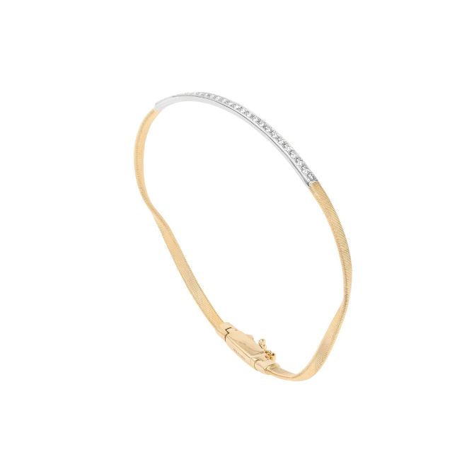 Marco Bicego Marrakech Diamond Twist Bracelet in Two Tone