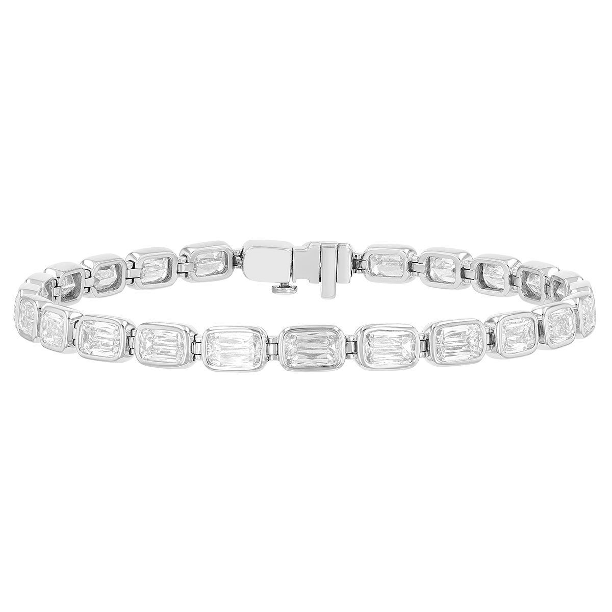 Kwiat Ashoka Diamond Bezel Set Tennis Bracelet in White Gold, 7
