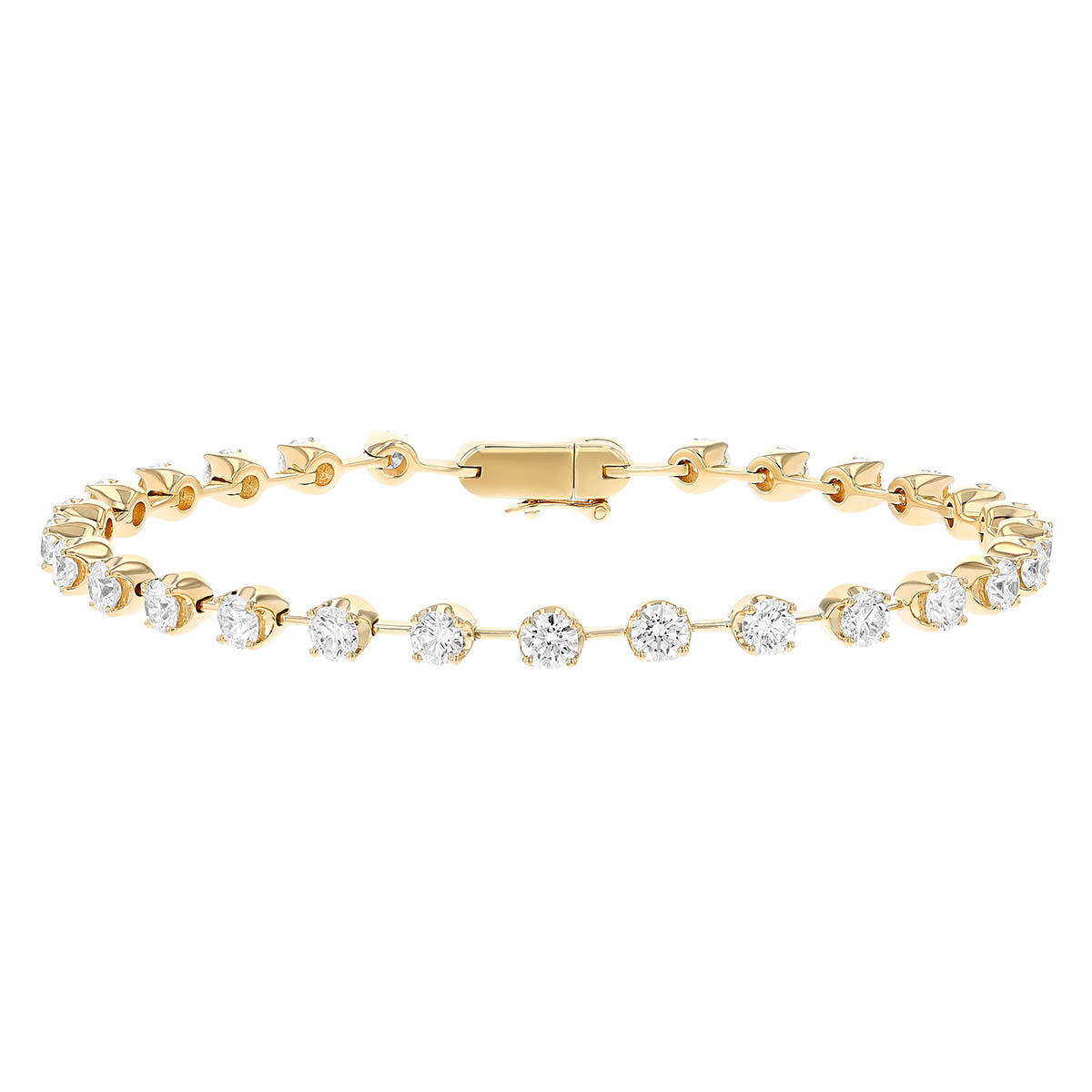 Kwiat Starry Night Round Diamond Wire Bracelet in Yellow Gold, 7