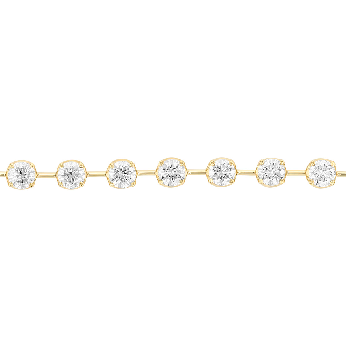 Kwiat Starry Night Round Diamond Wire Bracelet in Yellow Gold, 7