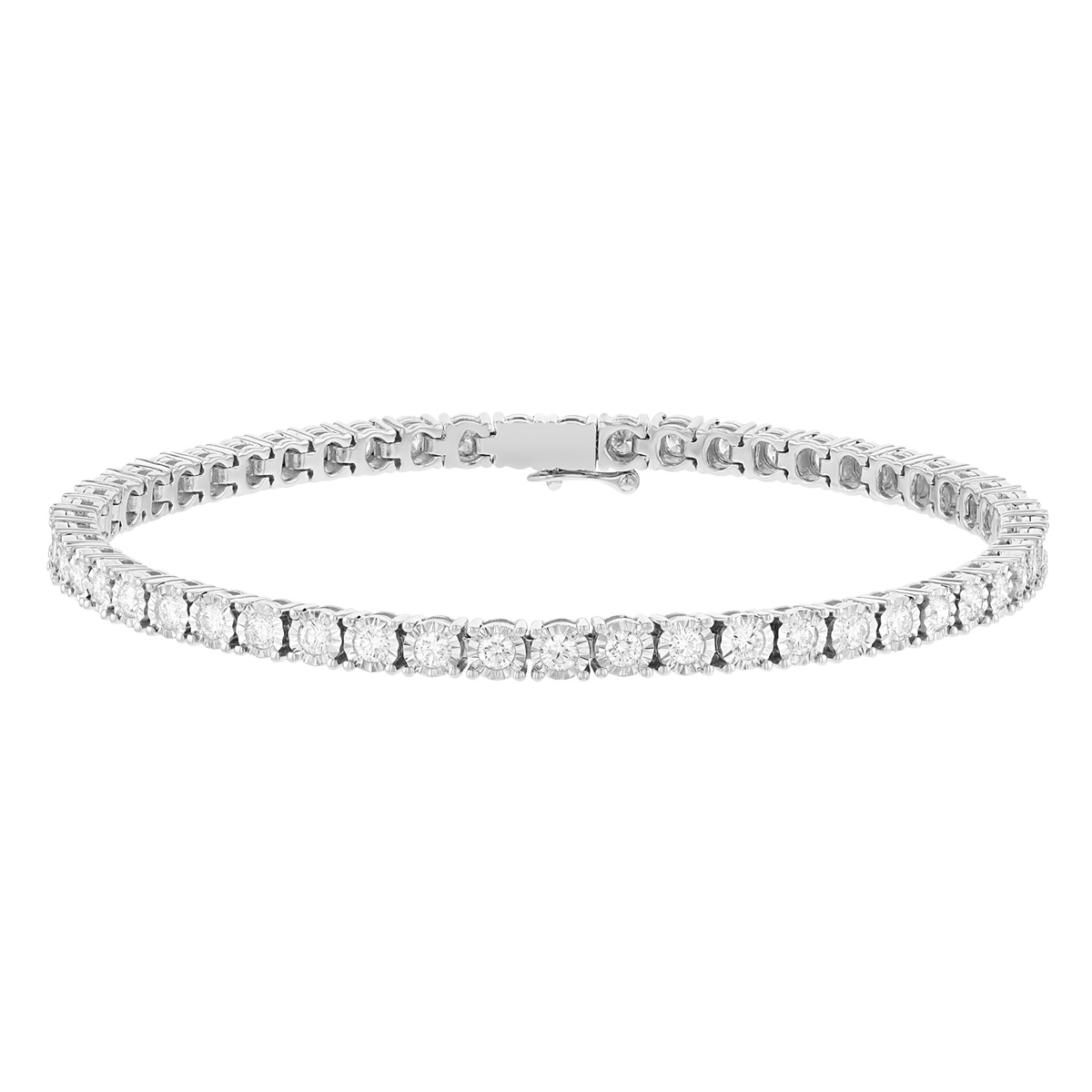 Kwiat Diamond Tennis Bracelet in 18K White Gold, 1.76 cttw, 7