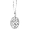 Diamond Mosaic Pave Disc Pendant in White Gold, 18"