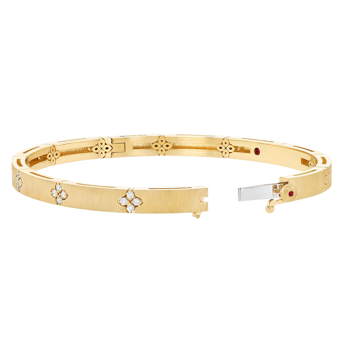 Roberto Coin Love in Verona Diamond Bangle Bracelet in Yellow Gold