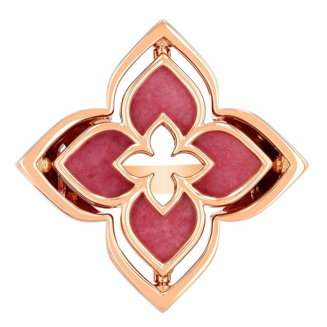 Roberto Coin Carnival Venetian Princess Pirouette Diamond & Rhodocrosite Ring in Rose Gold