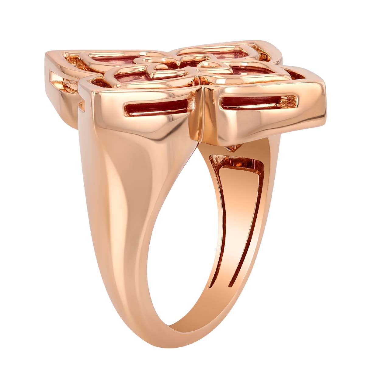 Roberto Coin Carnival Venetian Princess Pirouette Diamond & Rhodocrosite Ring in Rose Gold