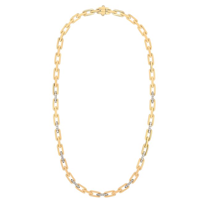Roberto Coin Navarra Yellow Gold Diamond Accents Necklace, 16"
