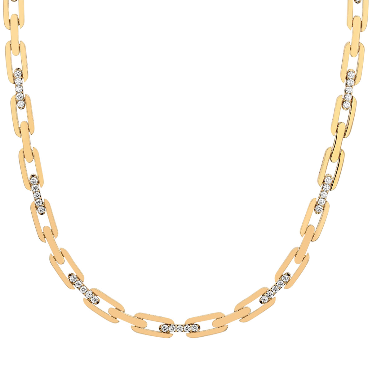Roberto Coin Navarra Yellow Gold Diamond Accents Necklace, 16