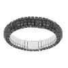 Demeglio Extensible Giotto Black Diamond Pavé Eternity Stretch Ring in White Gold