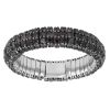 Demeglio Extensible Black Diamond Pavé Stretch Ring in White Gold