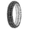 Demeglio Extensible Black Diamond Pavé Stretch Ring in White Gold