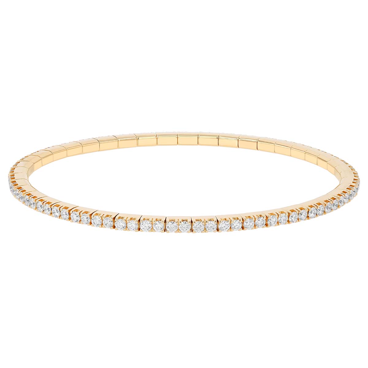 Demeglio Extensible Diamond Stretch Tennis Bracelet in Yellow Gold, 2.30 cttw